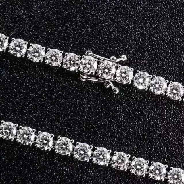 20Ct Round Cut Lab-Created Diamond Women’s Tennis Necklace 14K White Gold Plated