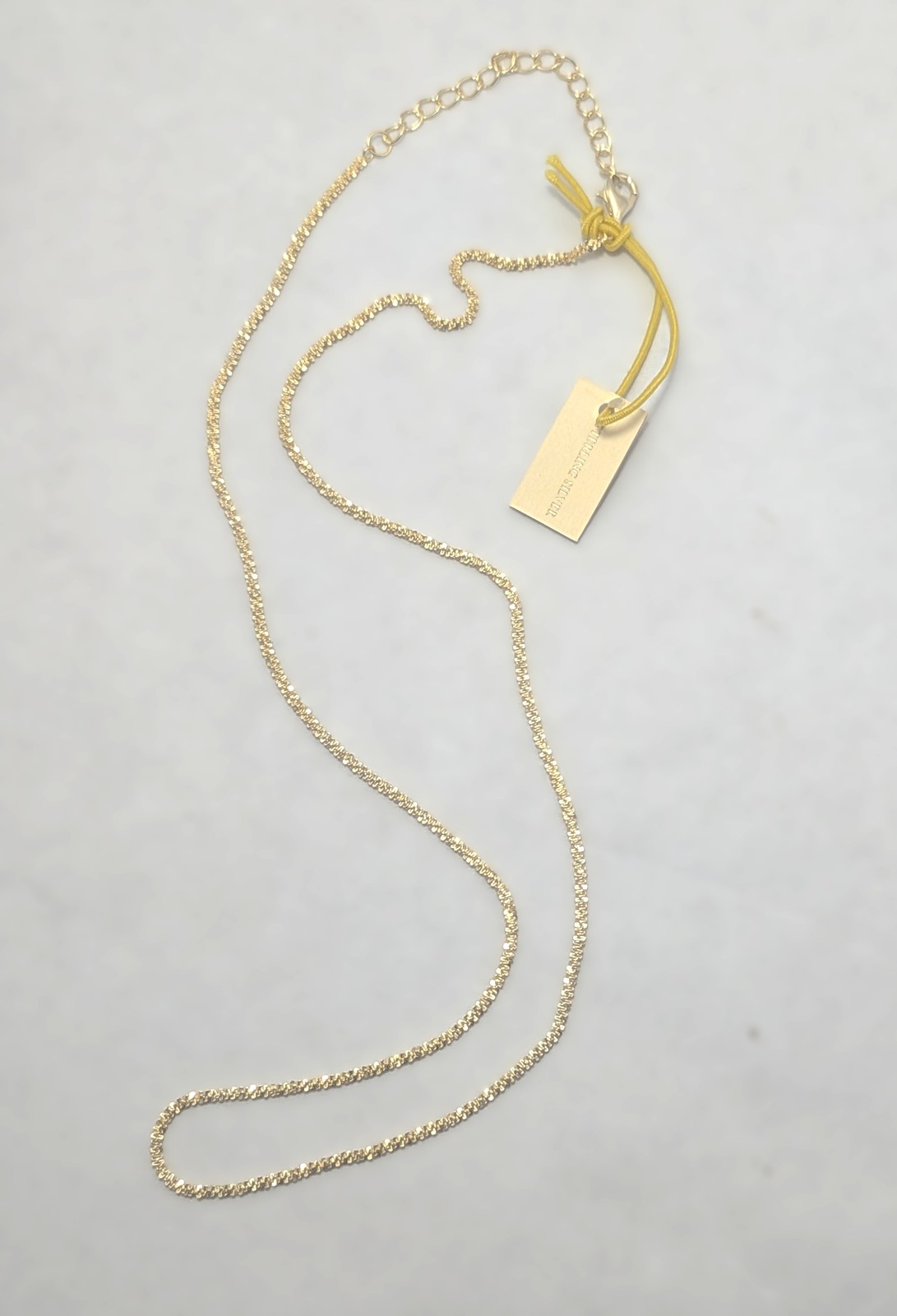 14kt Gold Over .925 Sterling Silver Twisted Rock 16-18″ Necklace