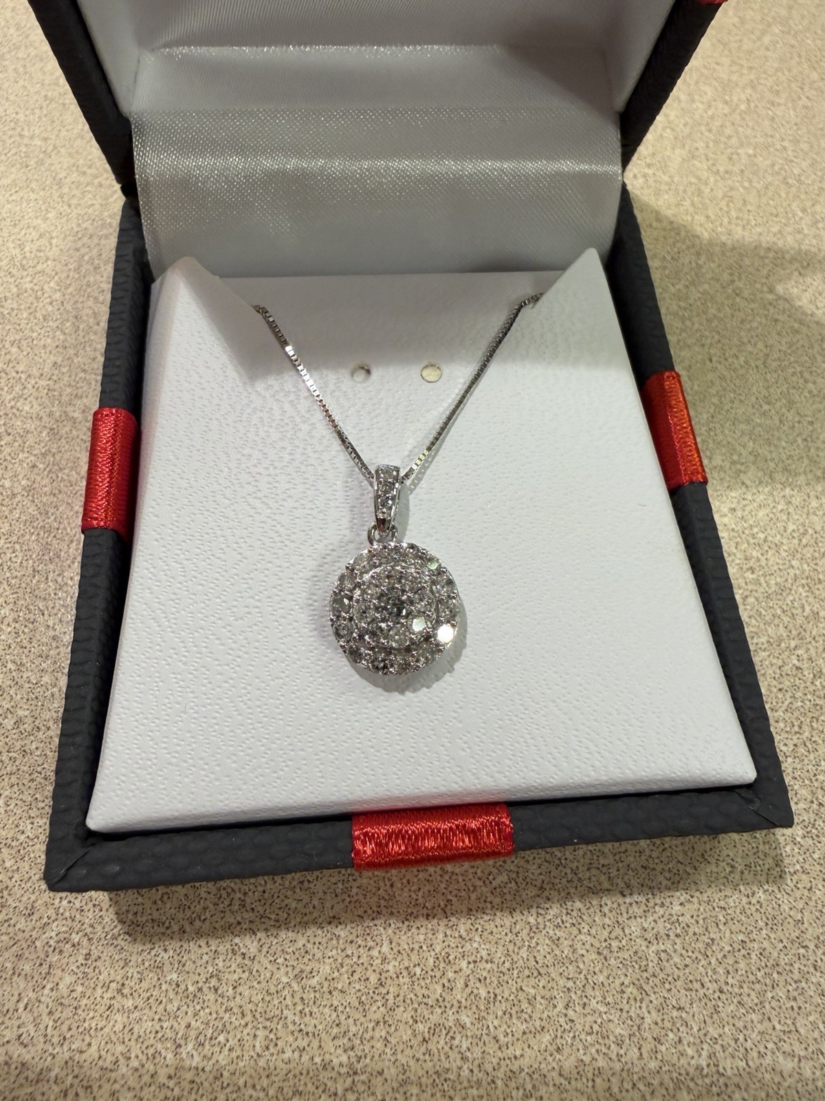 .50kt Real Diamond Necklace 10k White Gold