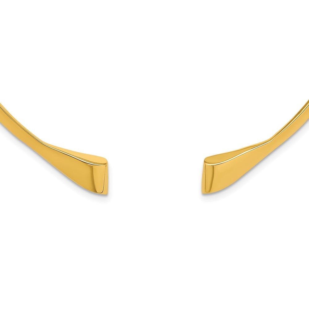 14K Yellow Gold Polished Open End Geometric Gradient Collar Necklace 17.10gm
