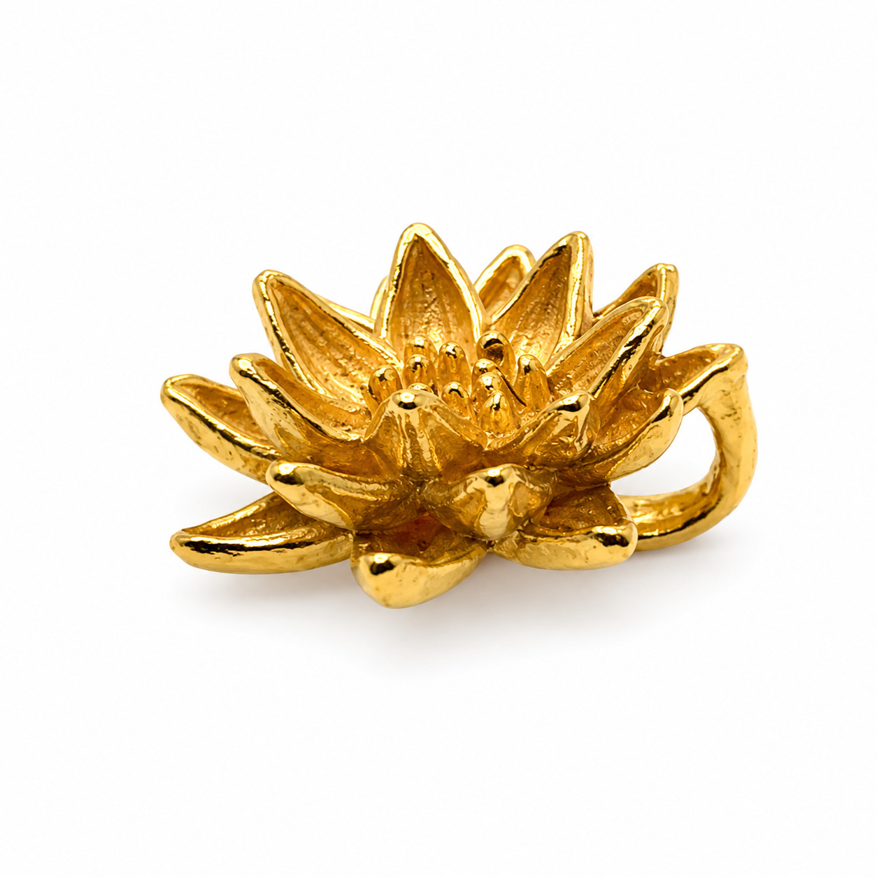 MENE 24K Pure Gold Water Lily Pendant Charm 6.2g w/ Original Box