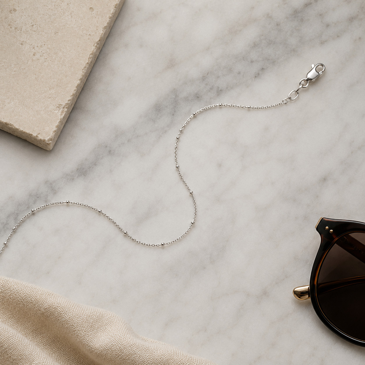 925 Sterling Silver Satellite Chain Necklace – 1.5mm
