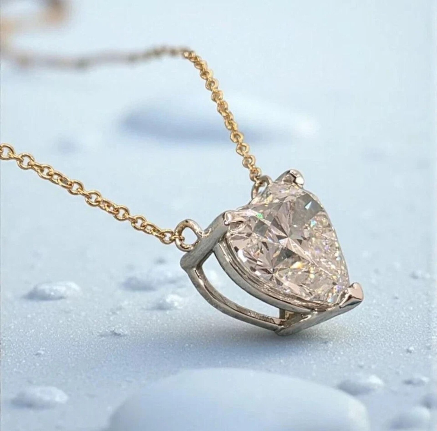 Anniversary Gift 26.5 Ct Heart Cut Lab Grown Charm Pendant Sterling Silver