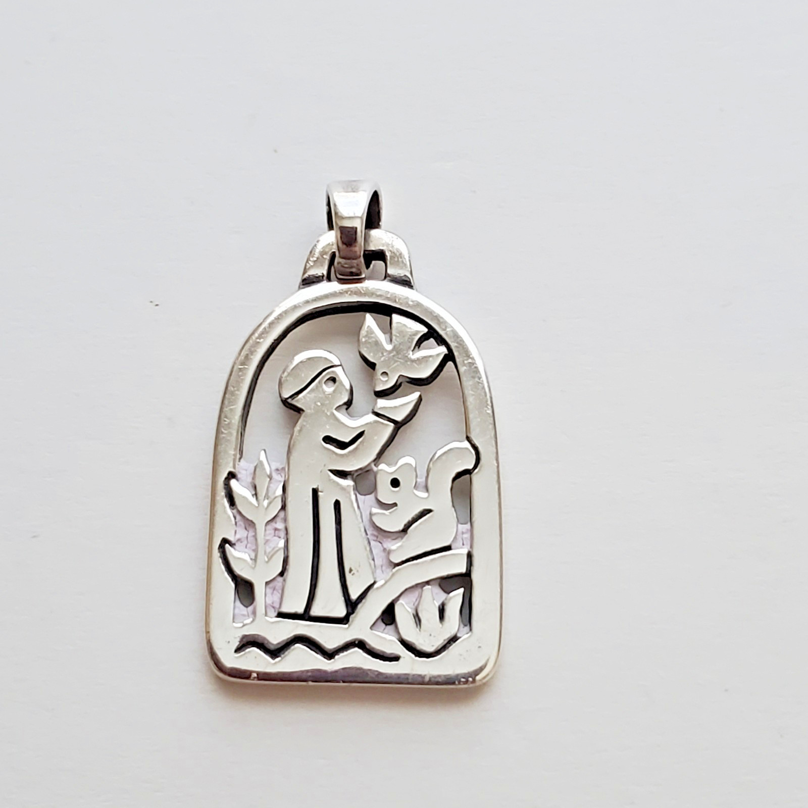 Retired James Avery St. Francis Loves The Animals Sterling Silver Pendant