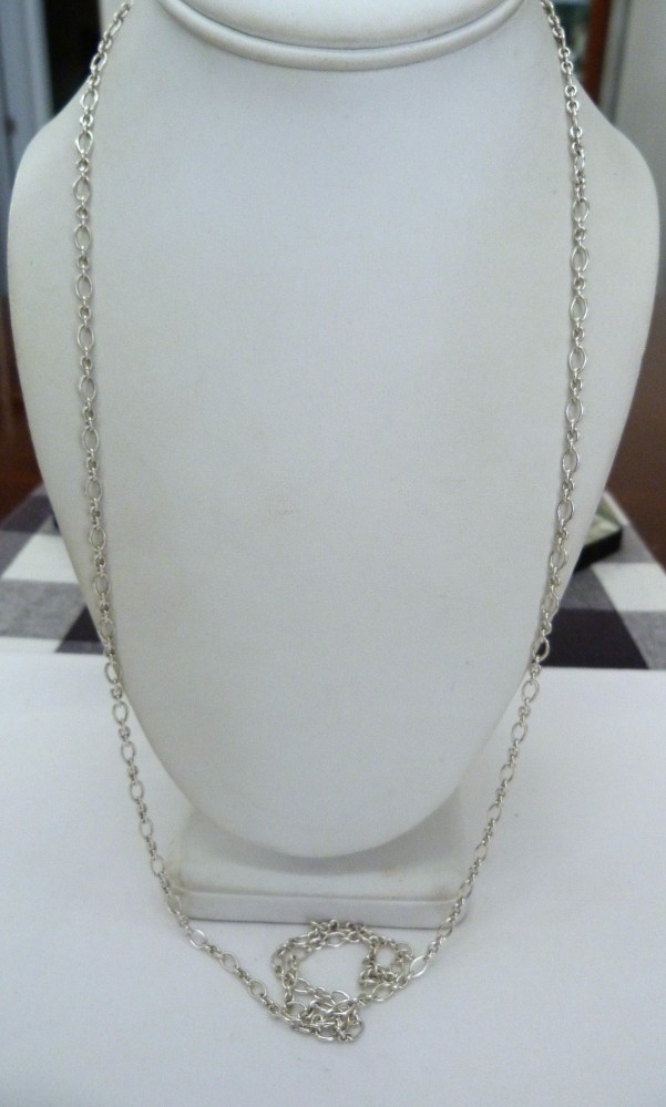 JOHN HARDY STERLING SILVER 4MM CLASSIC CHAIN COLLECTION CABLE LINK NECKLACE ~36″