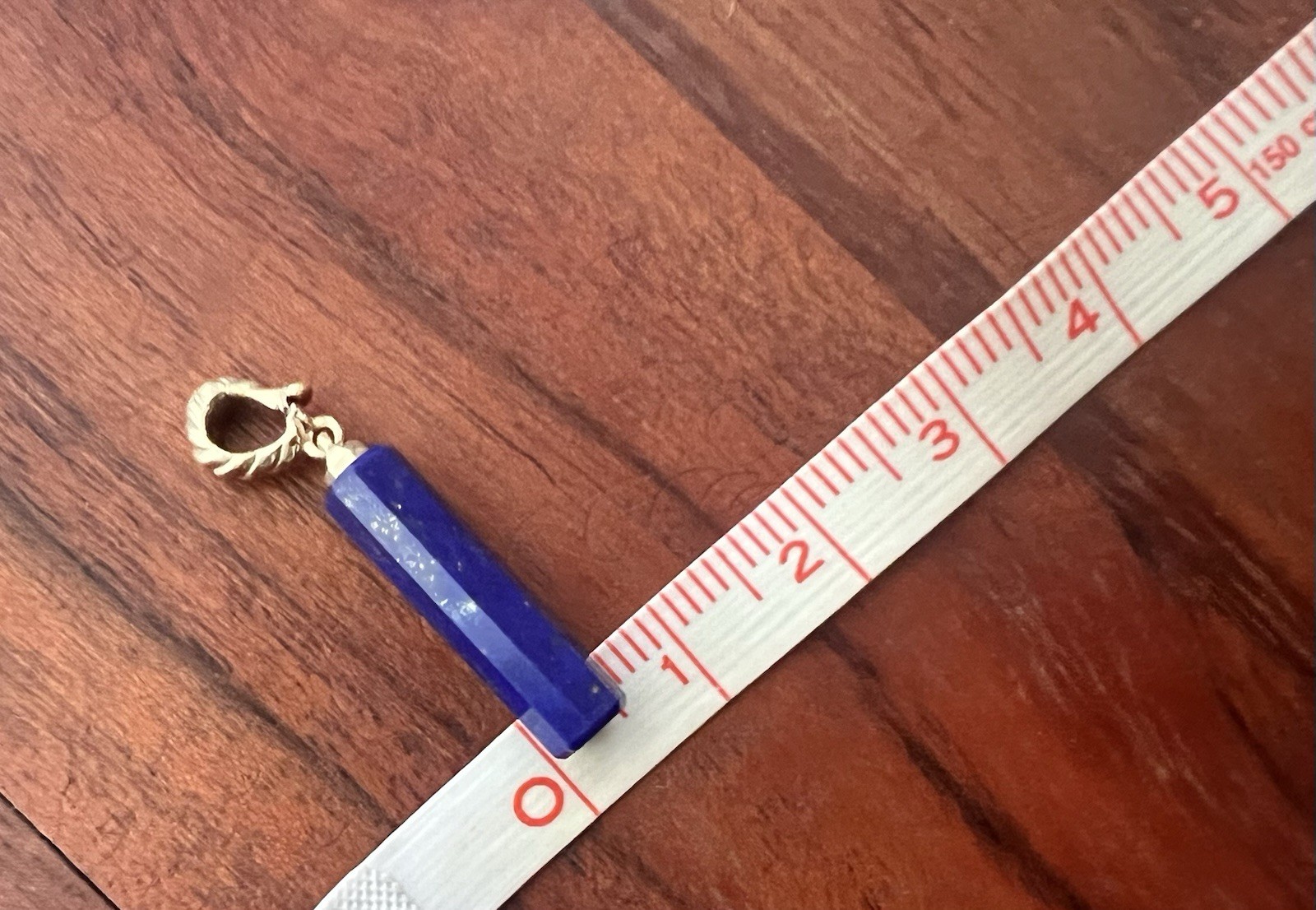 $650 David Yurman 18k Gold Lapis Lazuli Barrel Pendant Enhancer