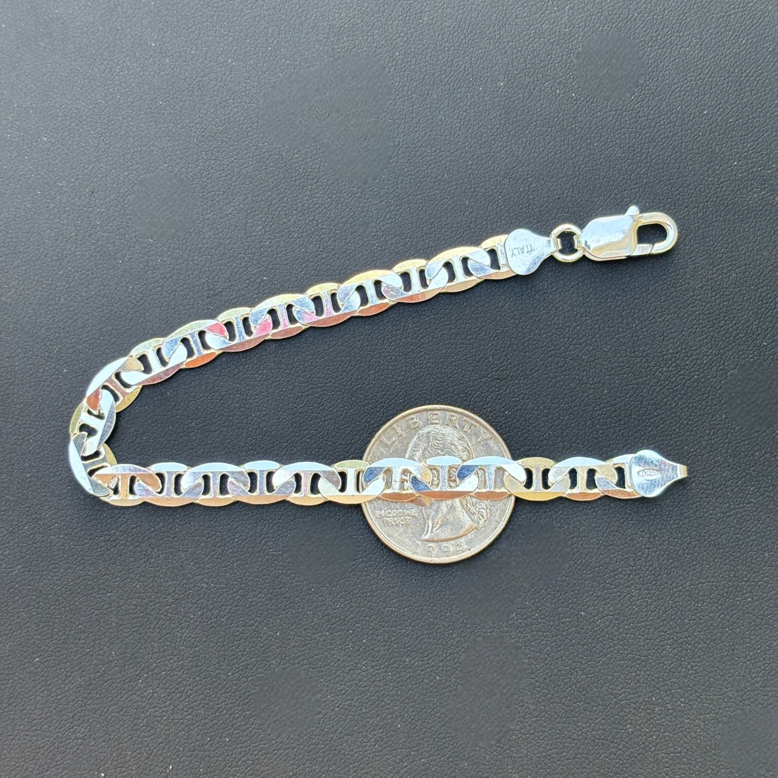 6mm Mariner Link Bracelet – Real Solid 925 Sterling Silver Or 14k Gold Vermeil