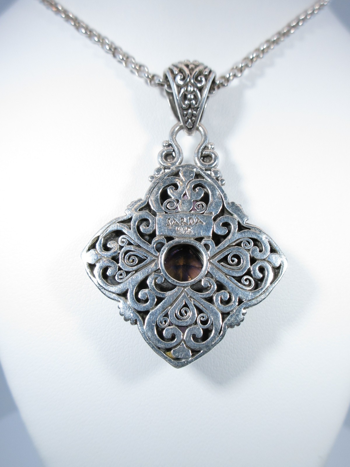 Sarda Sterling Silver in Purple Mystic Quartz & Pink Mystic Topaz Pendant