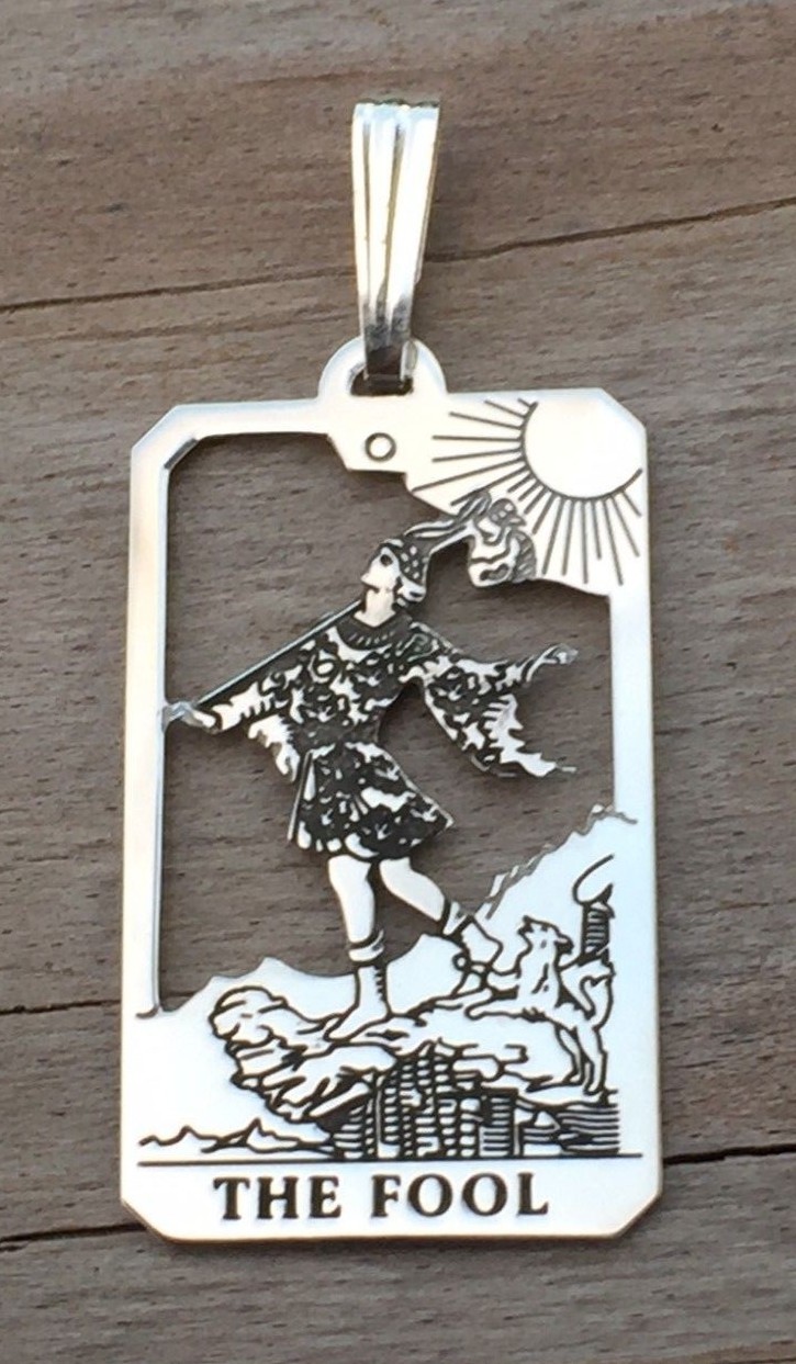 Fool Tarot Pendant .925 Sterling Silver – Small silver The Fool Tarot Card USA