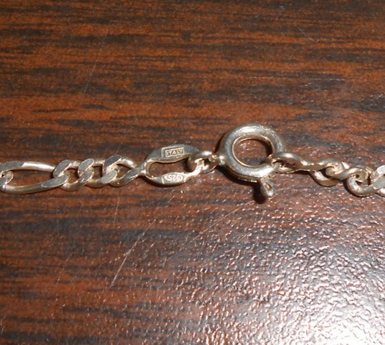 22″ and 23.5″ FIGARO NECKLACE CHAINS MARKED 925 ITALY – 18.57 GRAMS PRE-OWNED