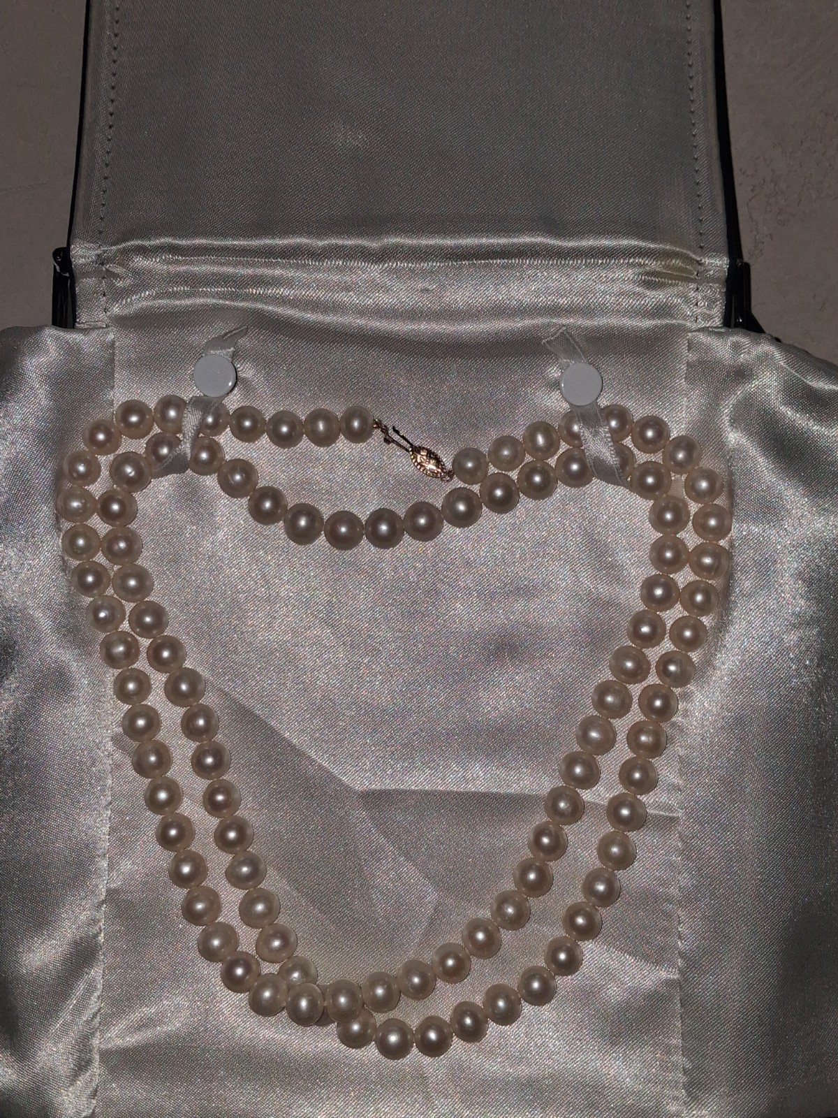 Freshwater Pearl Necklace with 14k clasp with Box Closure (Opera length)