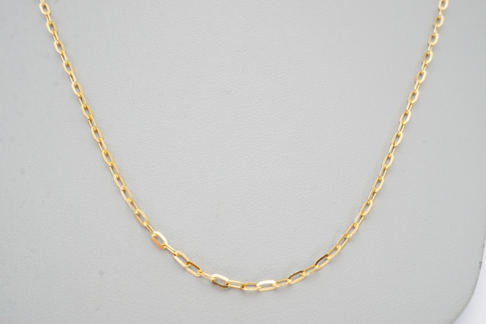 Gold Plated Sterling Silver 925 Oval Link Necklace 22″