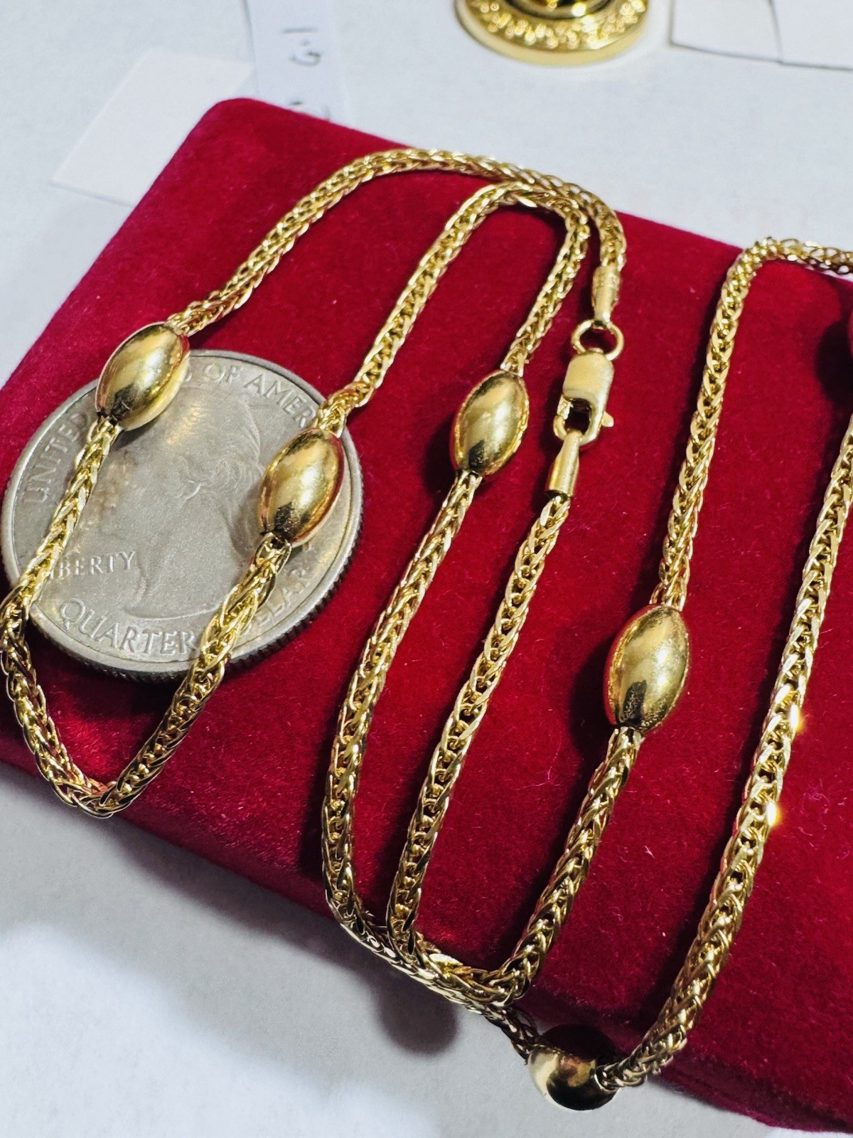 18K 750 Fine Genuine Gold Oval Chain Necklace 17.6”/18” Long 6.6g 2.2mm