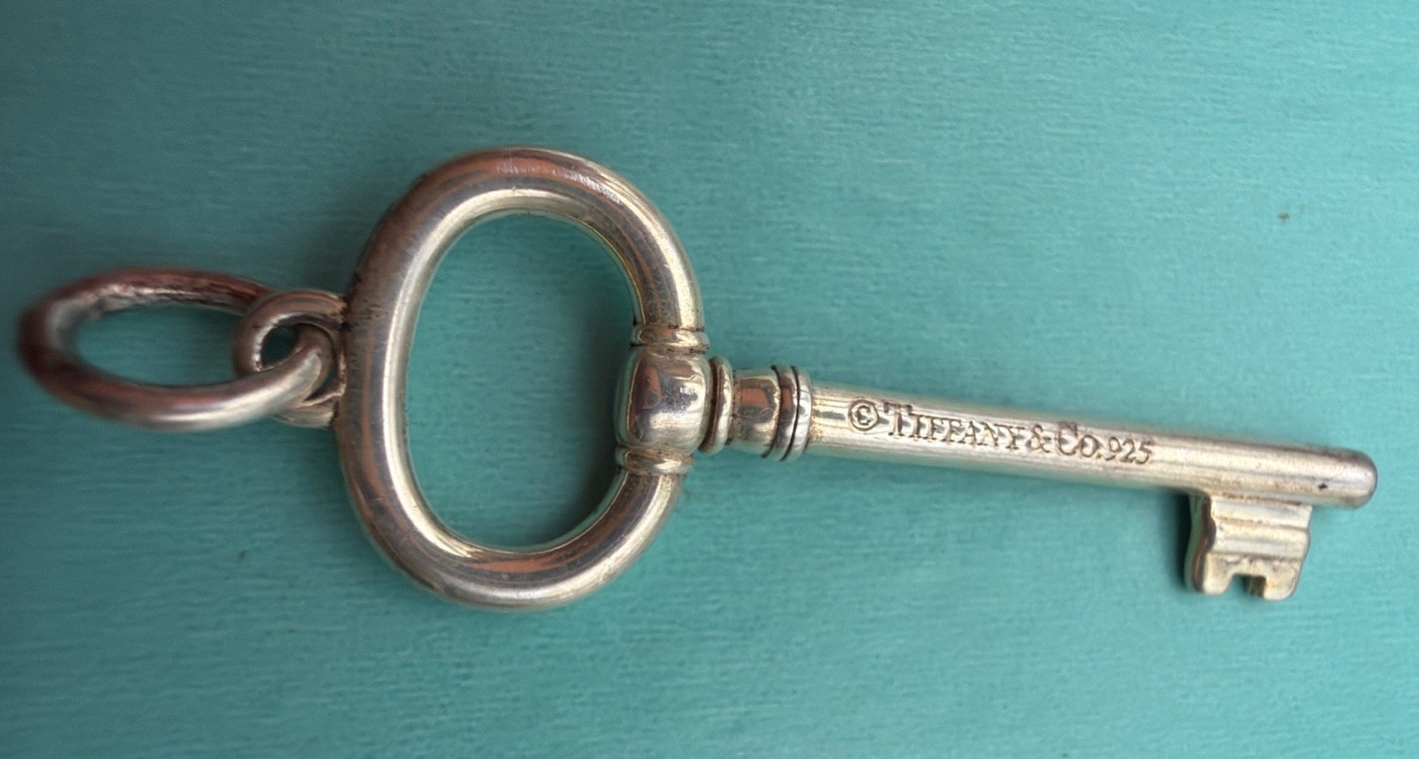 Tiffany & Co Silver Small 1.25″ Oval Key Pendant