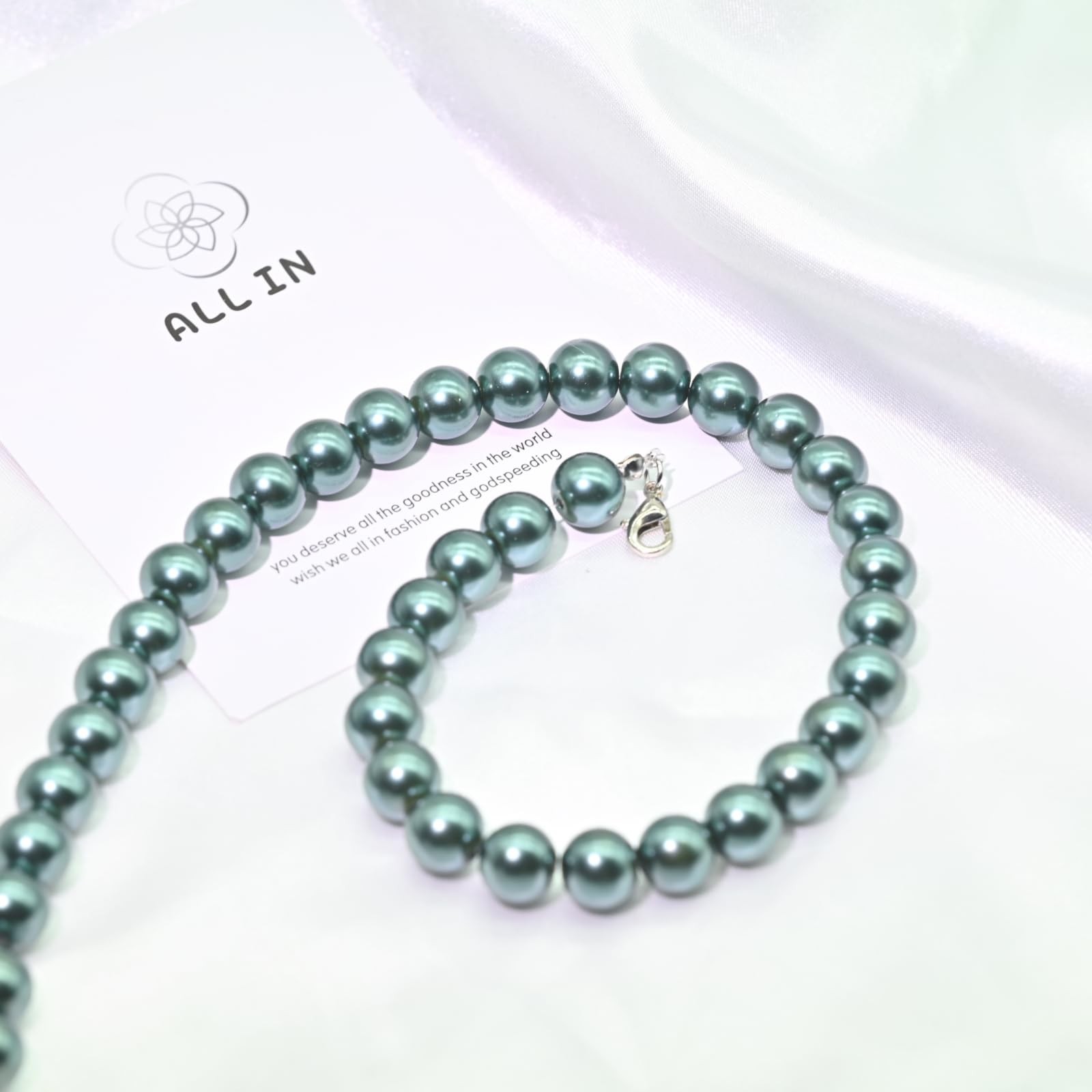 Colorful Mood Choker Baroque Bead Imitation Pearls Necklace, Women, Adults – 11