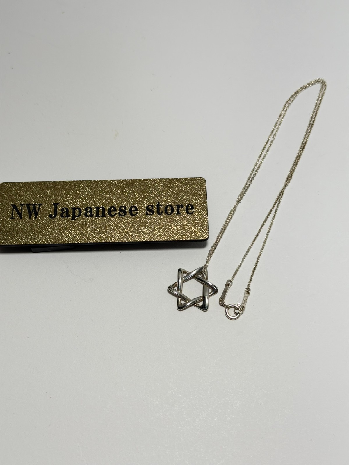 TIFFANY & Co. Star of David Sterling Silver Necklace Pendant very good F/S