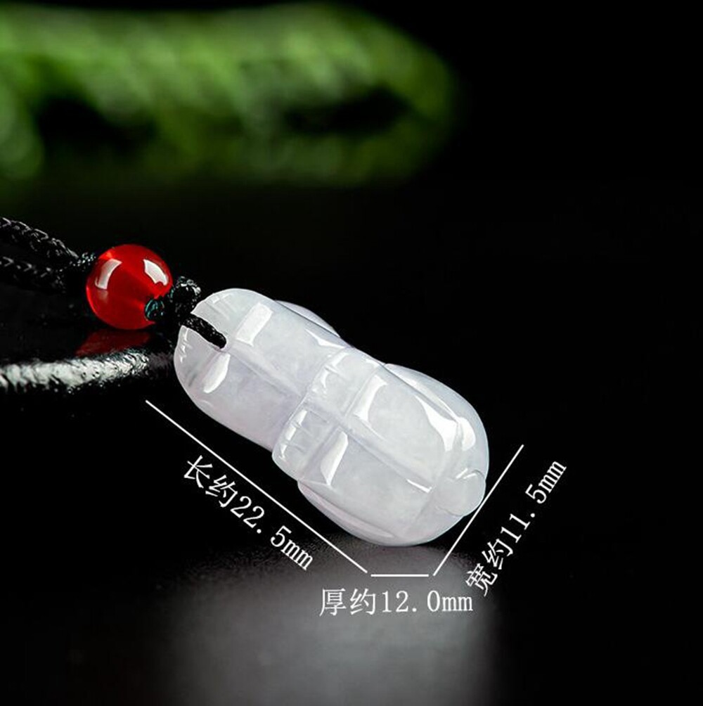 Natural Grade A Jade jadeite Carved Rabbit Amulet Pendant Necklace Certified
