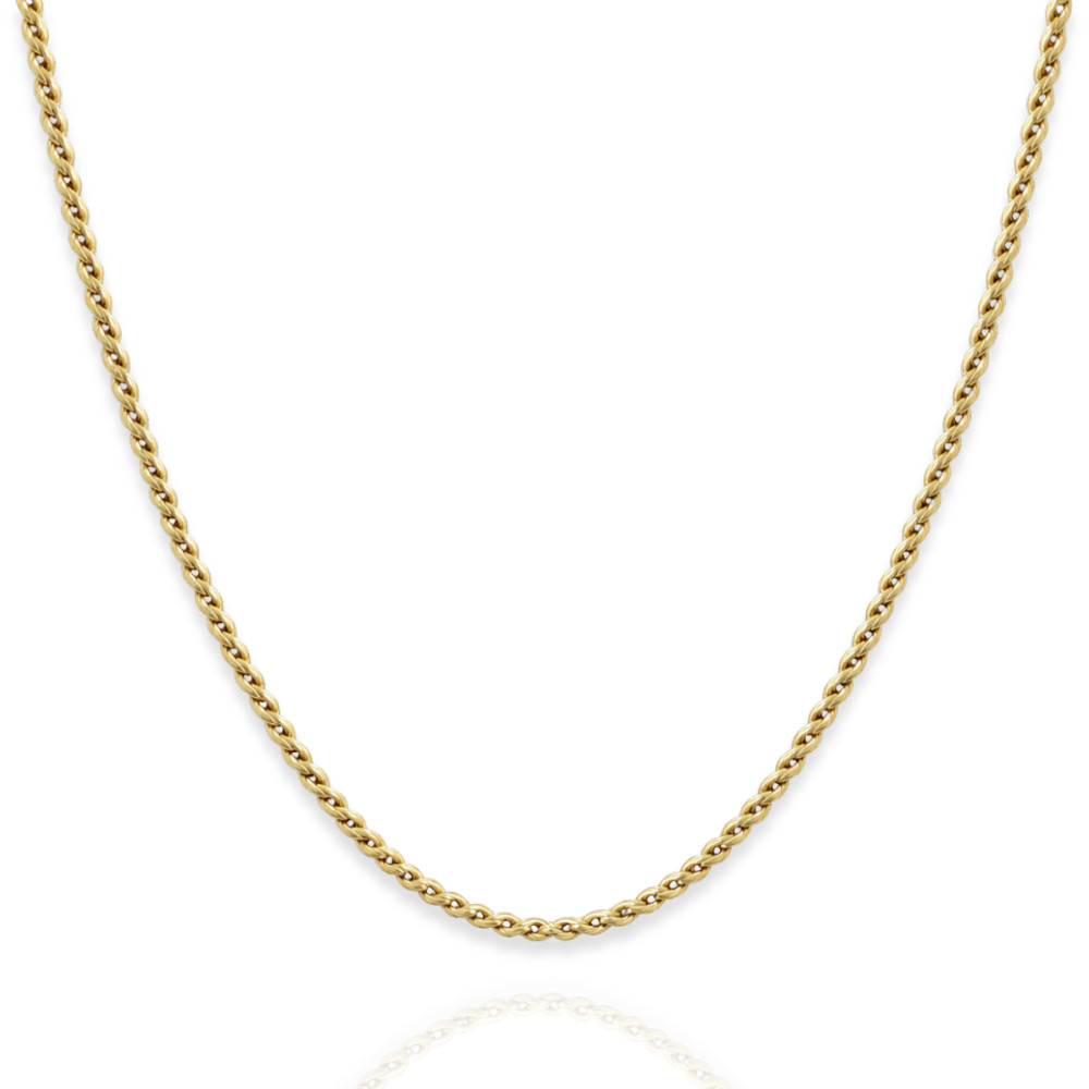 14/20 Gold Filled Reverse Twisted Rope Chain Necklace – 2.1mm