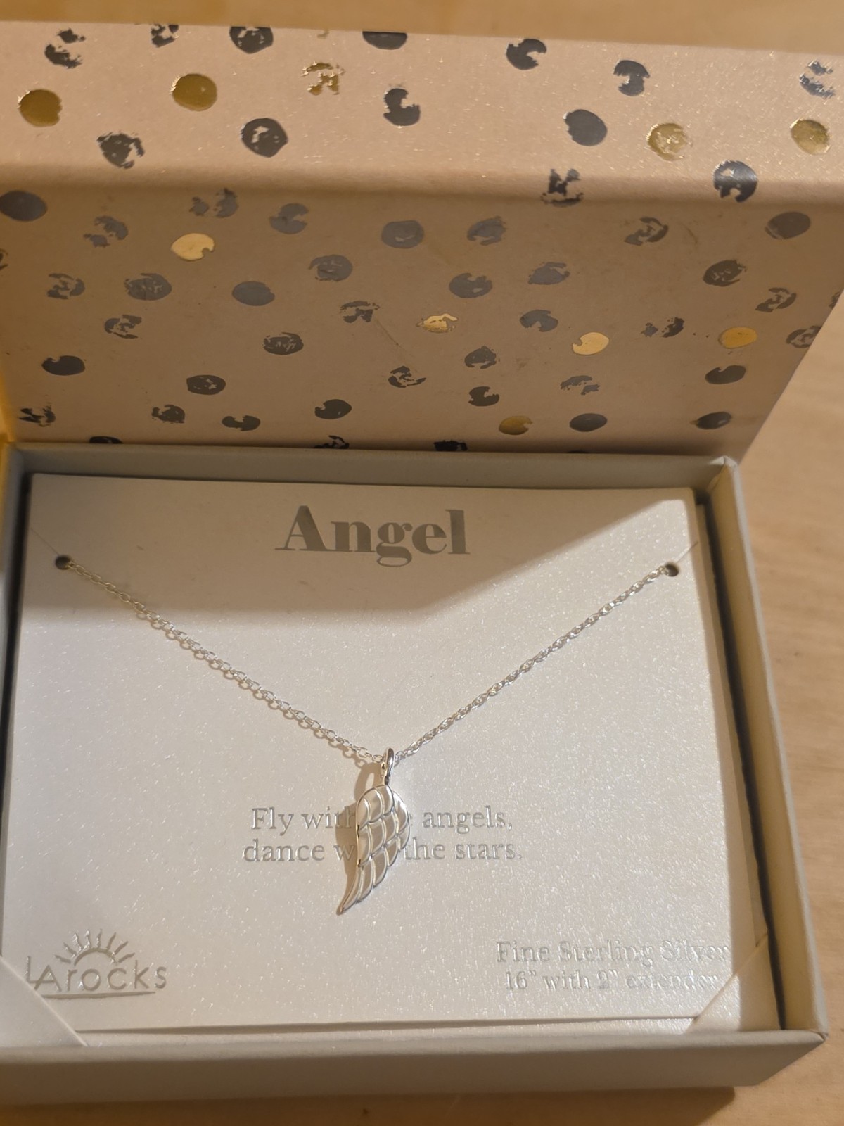 Sterling .925 Necklace Angel Wing Pendant
