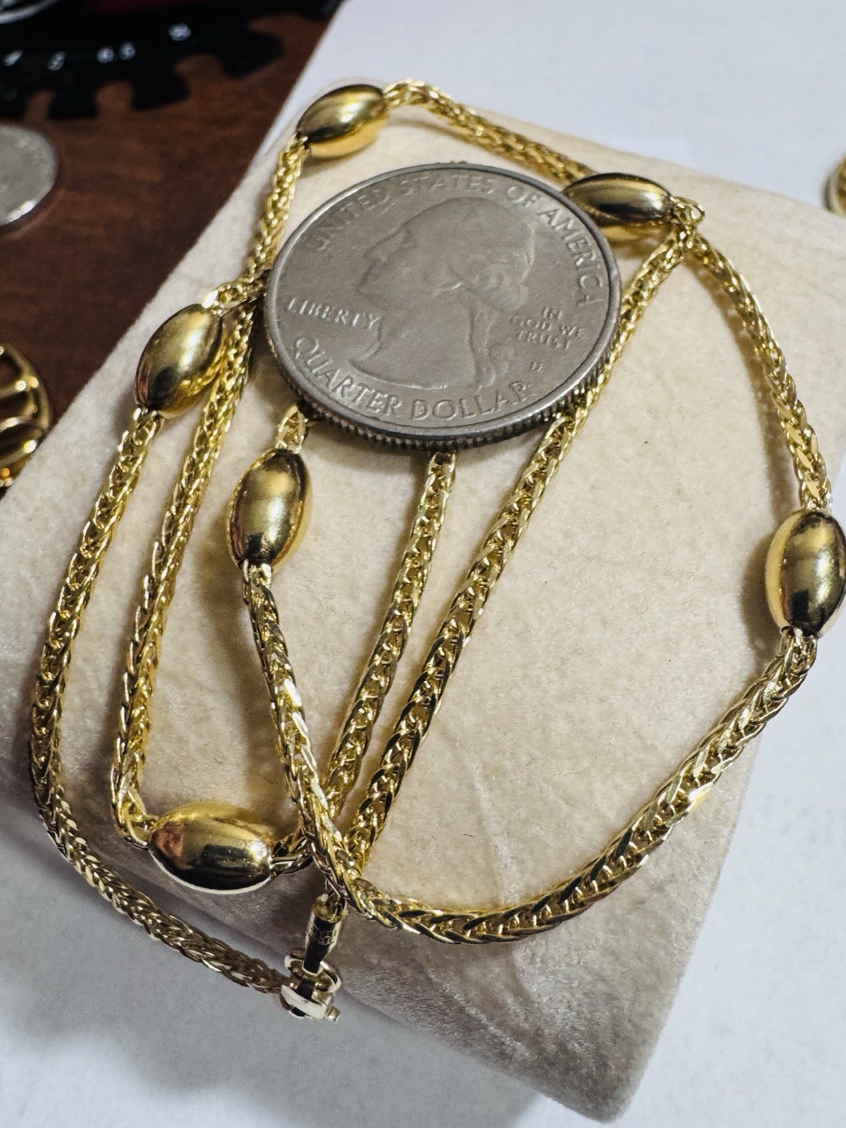 18K 750 Fine Genuine Gold Oval Chain Necklace 17.6”/18” Long 6.6g 2.2mm