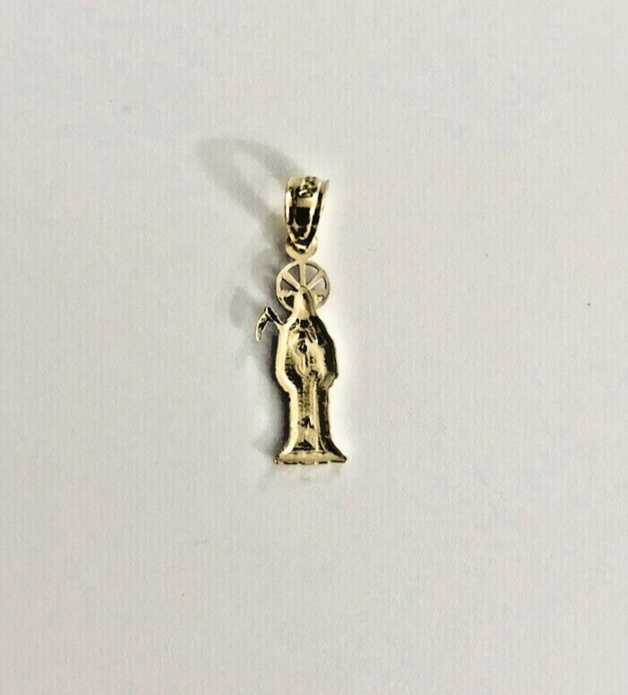 14K SOLID GOLD GRIM REAPER PENDANT- 20mm/0.78 inches Grim Reaper Pendant -PT99