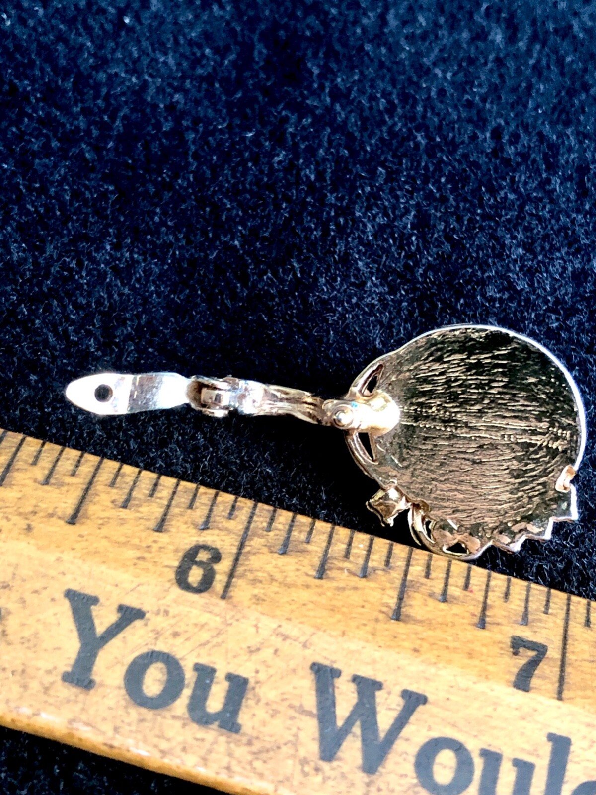 Vintage Synthetic Mabe Pearl Crystals Pendant 1980s Gold Plated Unbranded PO J2