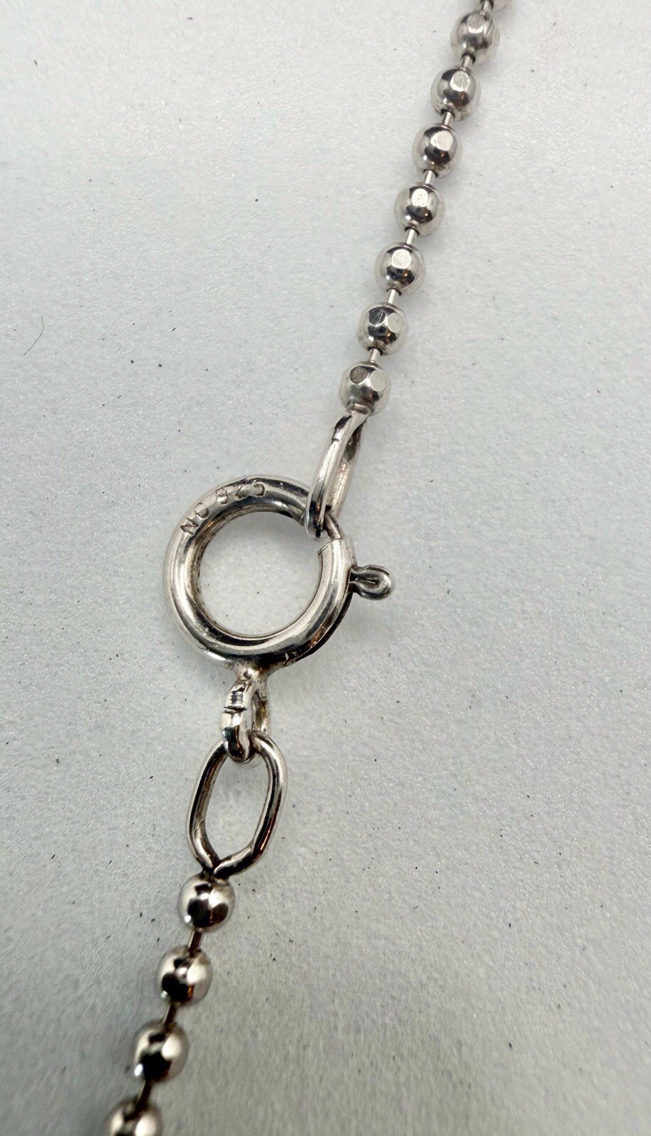 Blue Topaz 925 Sterling Silver Pendant Necklace Thailand 18” Ball Chain