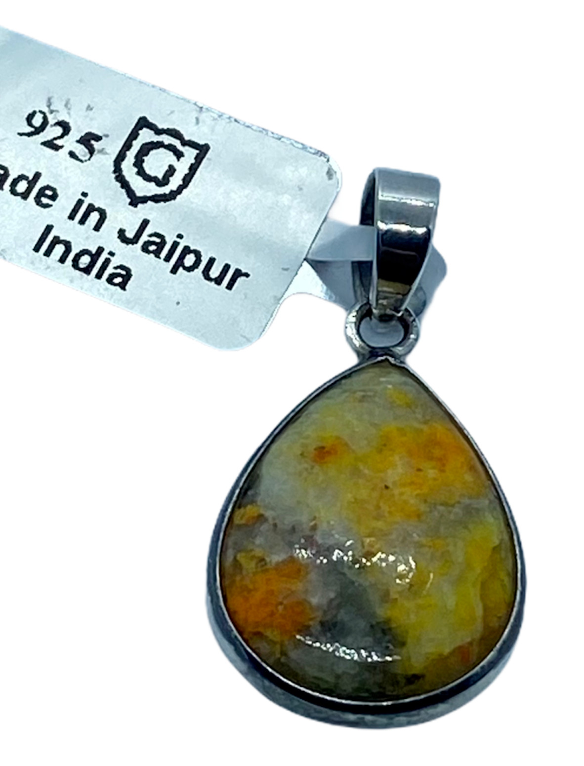 Bumble Bee Jasper 925 Sterling Silver Pendant 9.73cts