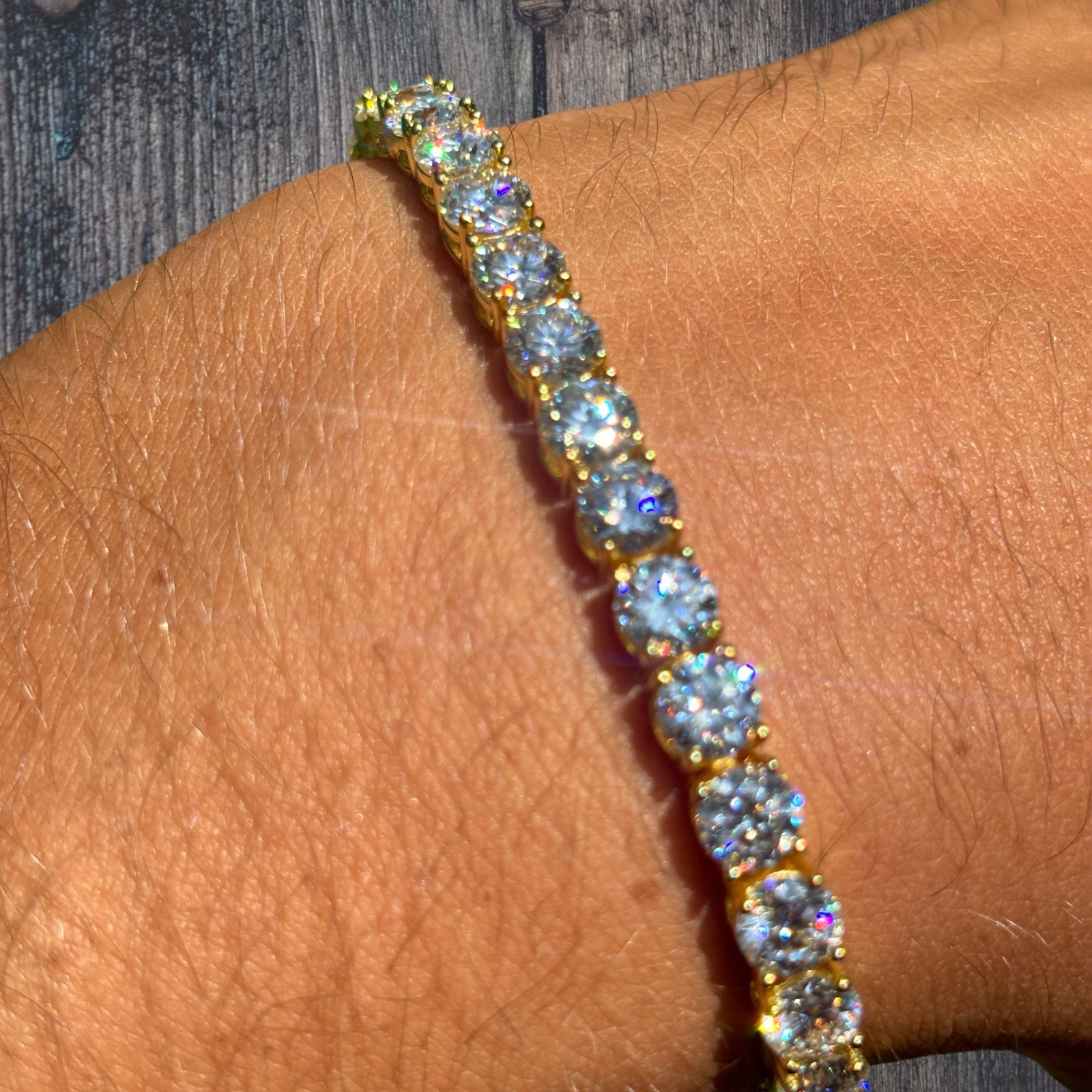 5mm Tennis Bracelet – Moissanite Or CZ – 925 Silver or 14k Gold/Rose Vermeil