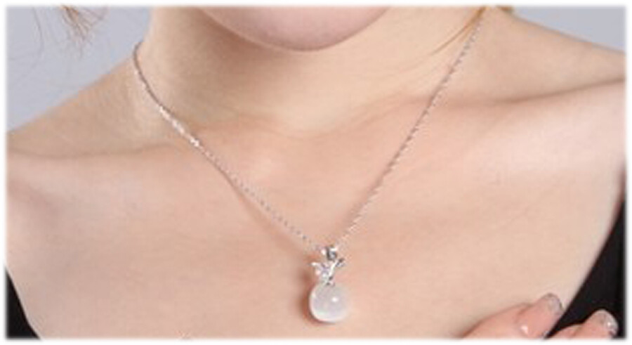 925 Sterling Silver pendant apple with a leaf without chain DL297W