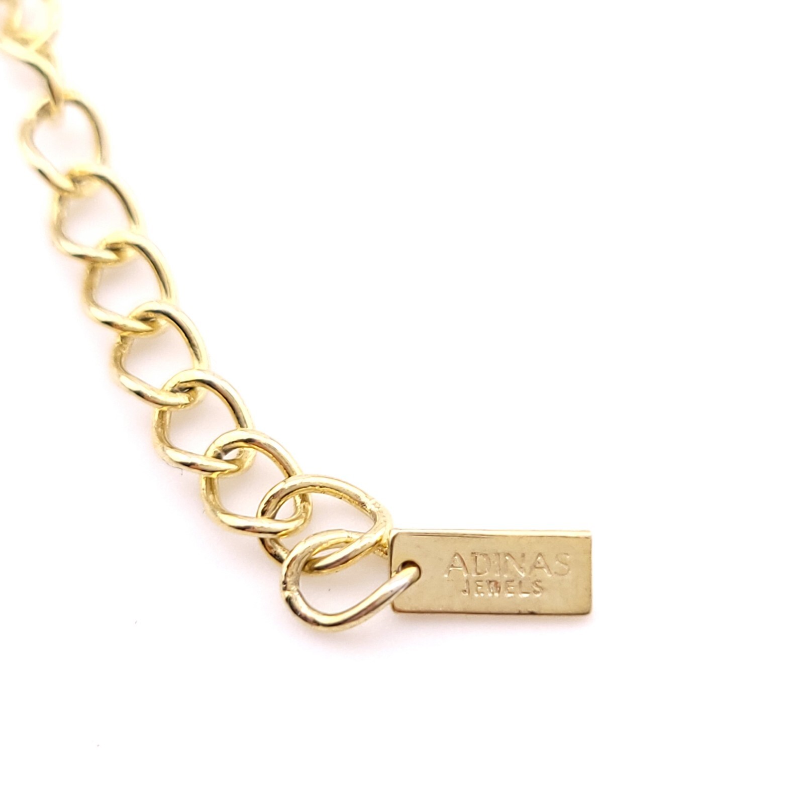 Adinas Jewels Sterling Silver Gold Tone Pastel Blue Enamel Paper Clip Necklace