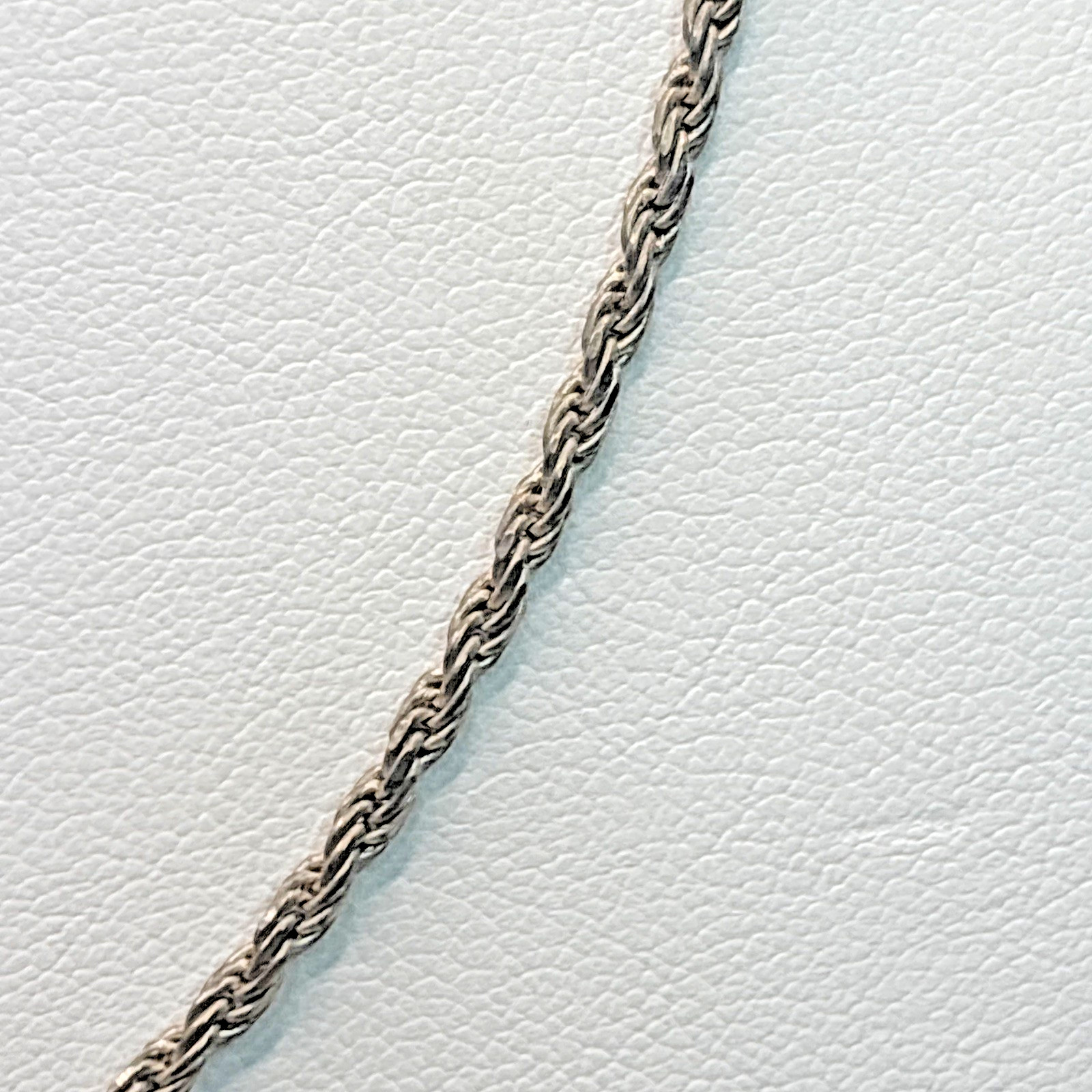 Solid Italian .925 Sterling Silver 2.25mm Rope 21.5″ Necklace Chain