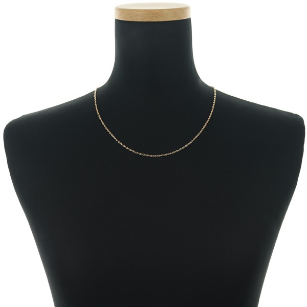 Auth De Beers Chain Necklace Twist 50cm 18K 750 Rose Gold