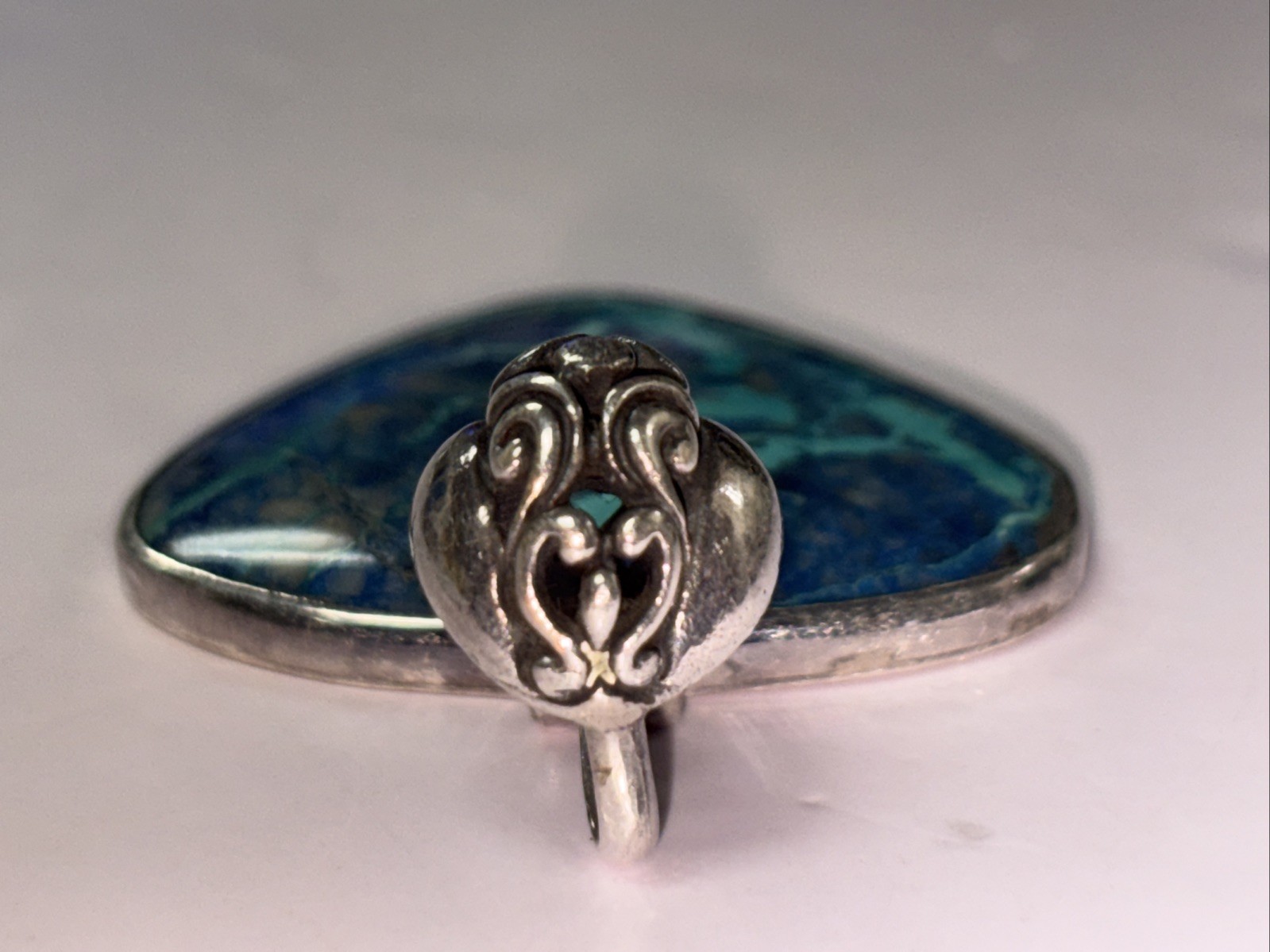 925 Sterling Silver Gemstone Pendant ~ 15.5 grams ~ 2.25” ~ READ DESCRIPTION