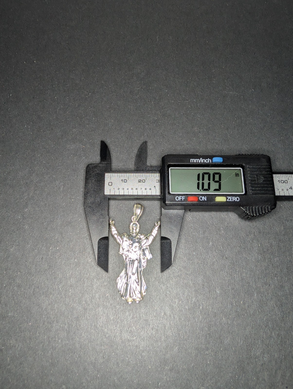 Solid 925 Sterling Silver Christ the Redeemer / Resurrection of Jesus Pendant