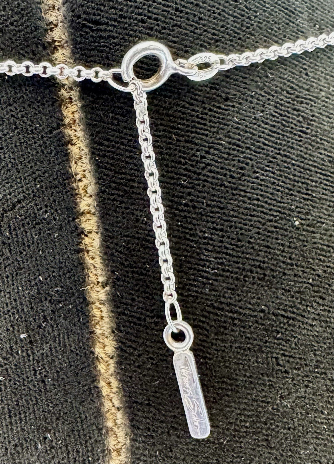 Beautiful Thomas Sabo 925. Sterling Rolo Necklace With Ruby Pave Heart Pendant