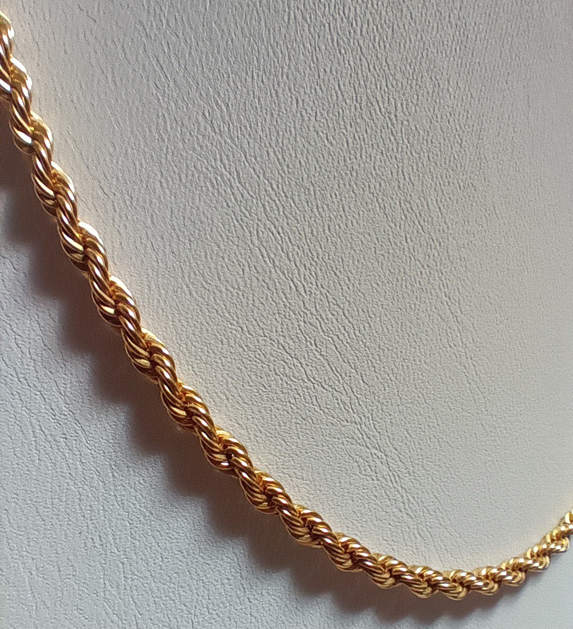 ROPE CHAIN Necklace 14KGP Yellow Gold Plated 16″ gorgeous piece!