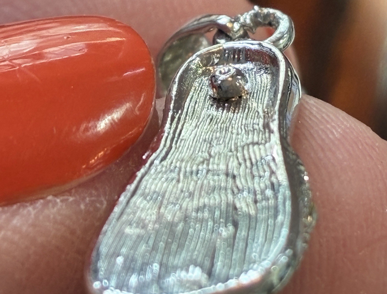 Flip Flop Pendant On Sterling Silver 925 Chain Necklace