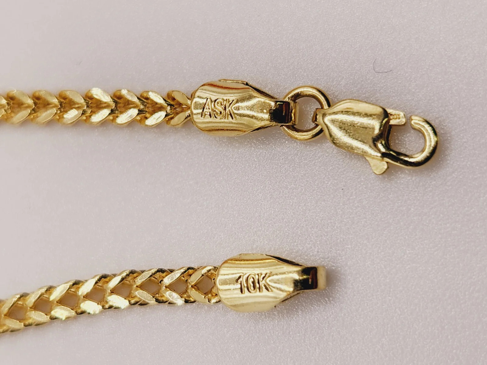 10K Yellow Gold Franco Chain Hollow 22.0 Inches long x 2.44 mm x 2.05 mm