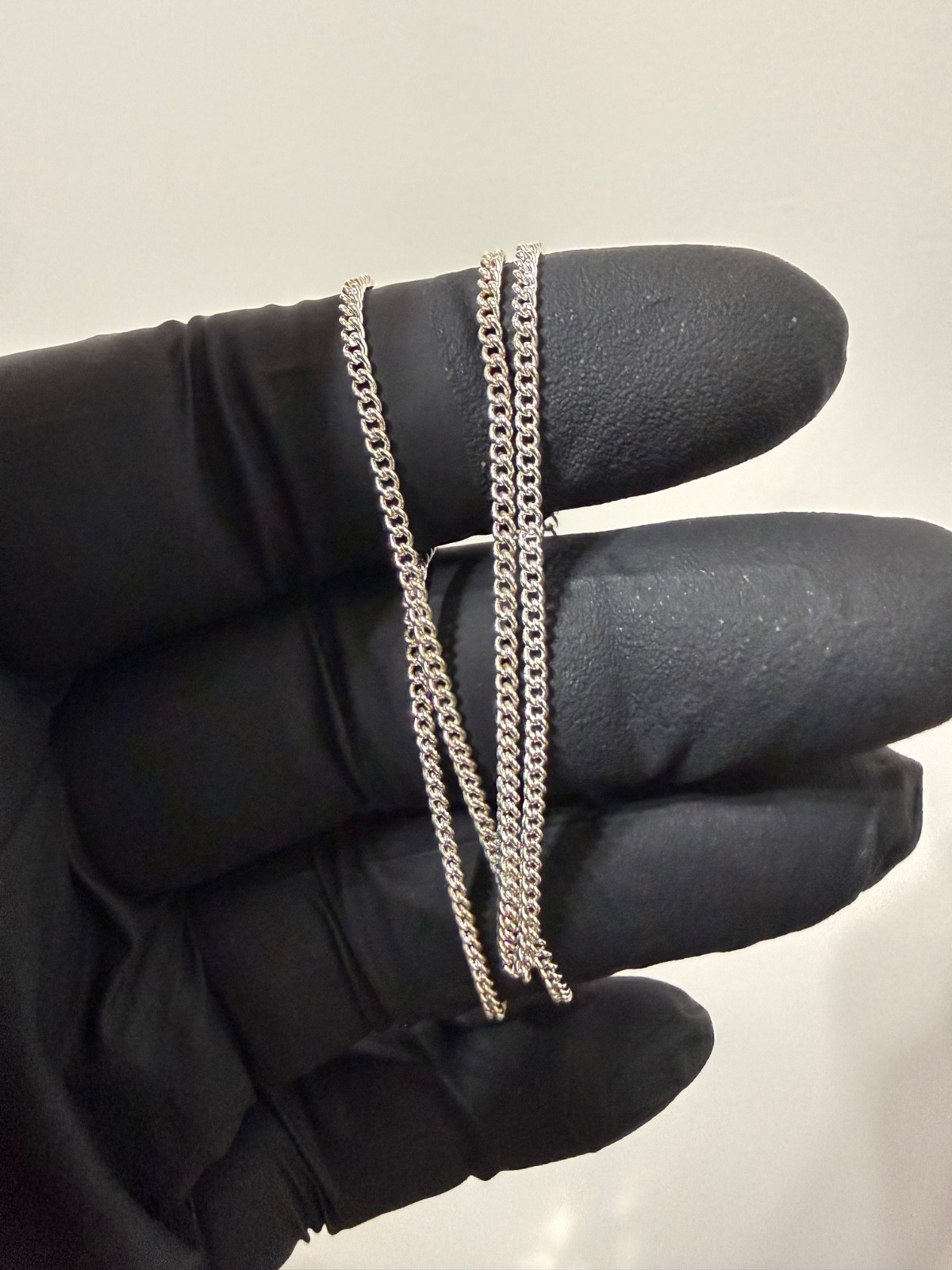 chain necklace solid sterling silver 925 stamped 1.5 mm 18 inch