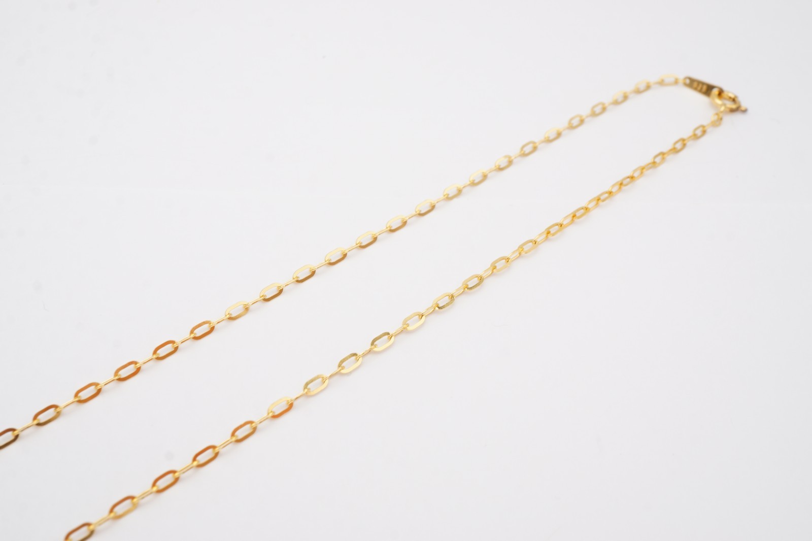 Gold Plated Sterling Silver 925 Oval Link Necklace 22″