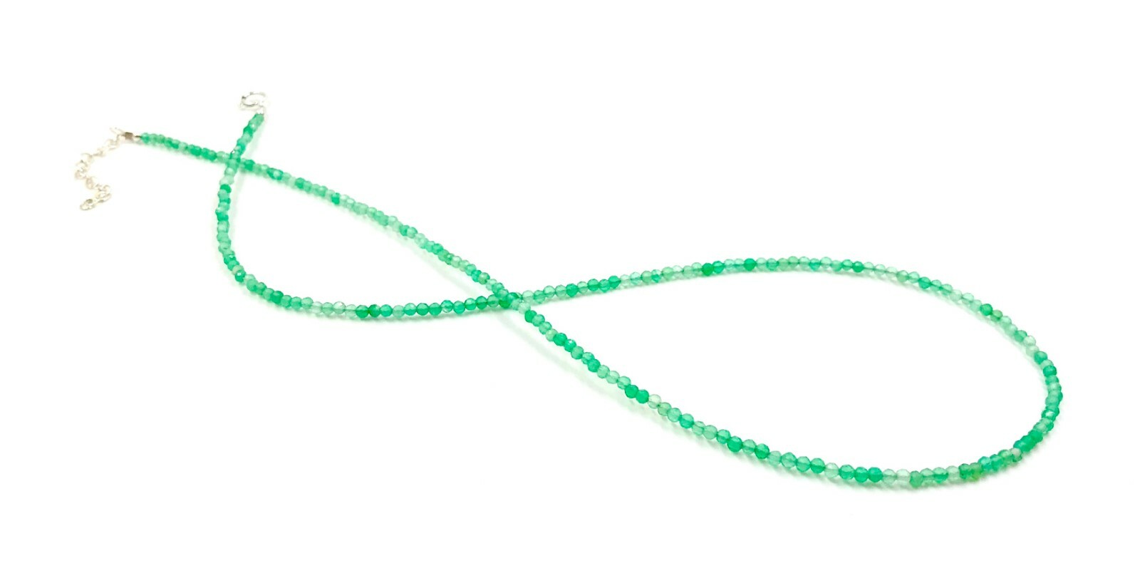 Genuine Emerald Natural Color 925 Silver Necklace Jewelry Women USA SELLER