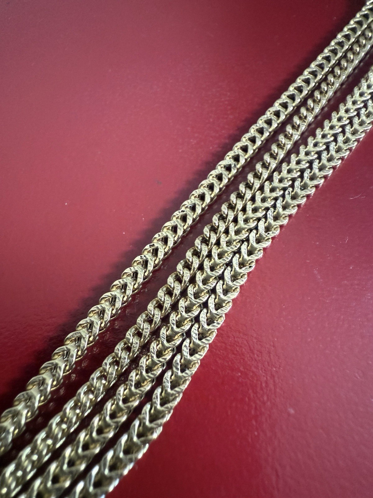 10k Solid Gold Franco 2.5mm Diamond Cut 22inch