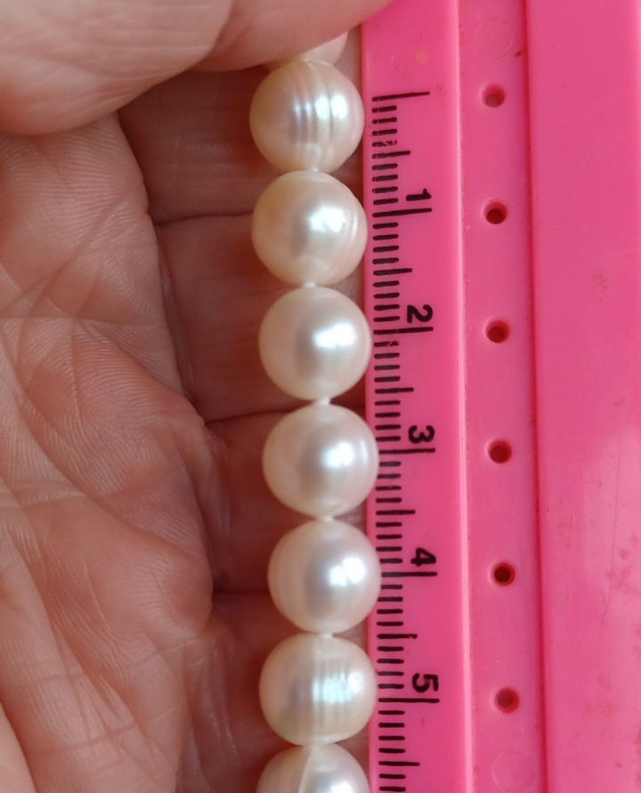Pearl Collar Necklace Sterling Silver 925 Clasp Freshwater Pearls Signed