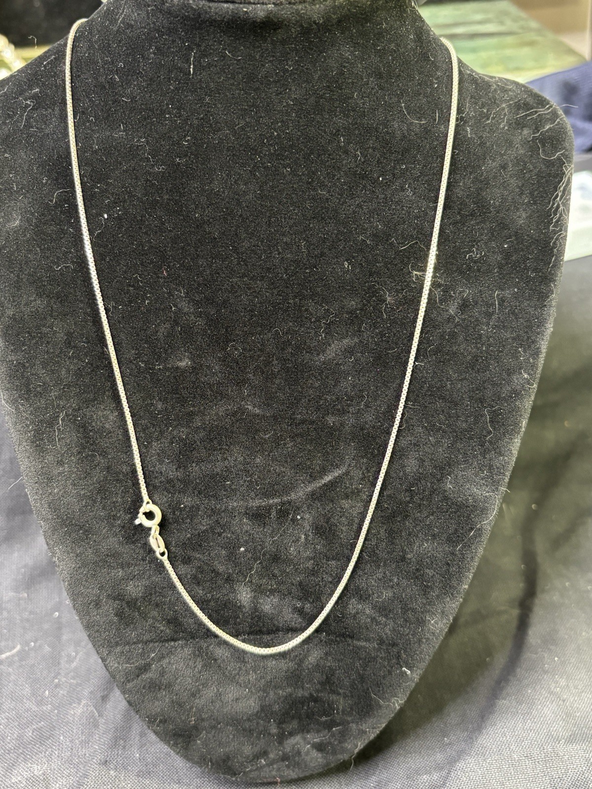 925 Sterling Silver Box Chain Made In Italy 18 In Long