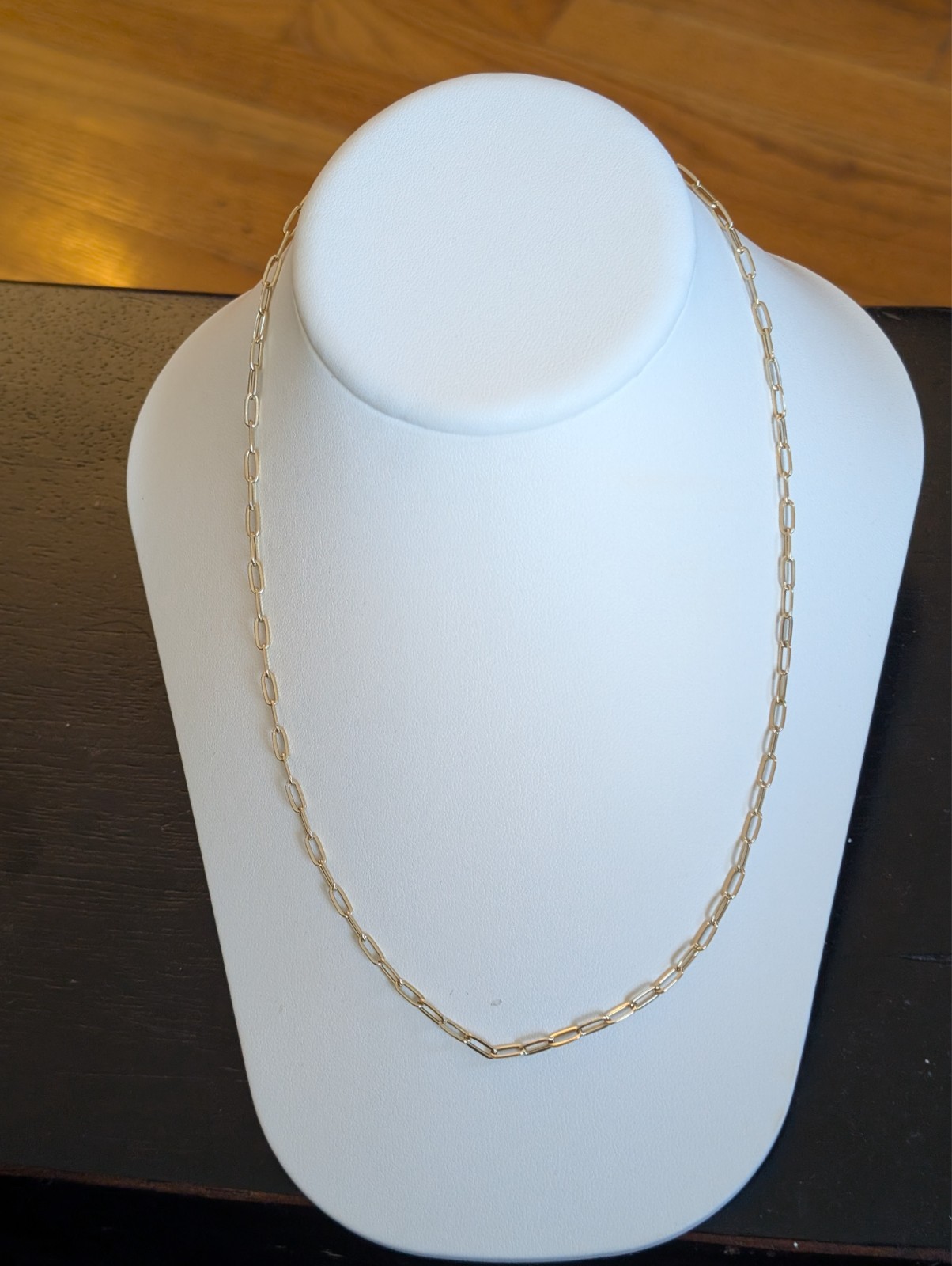 gold 14k paper clip necklace