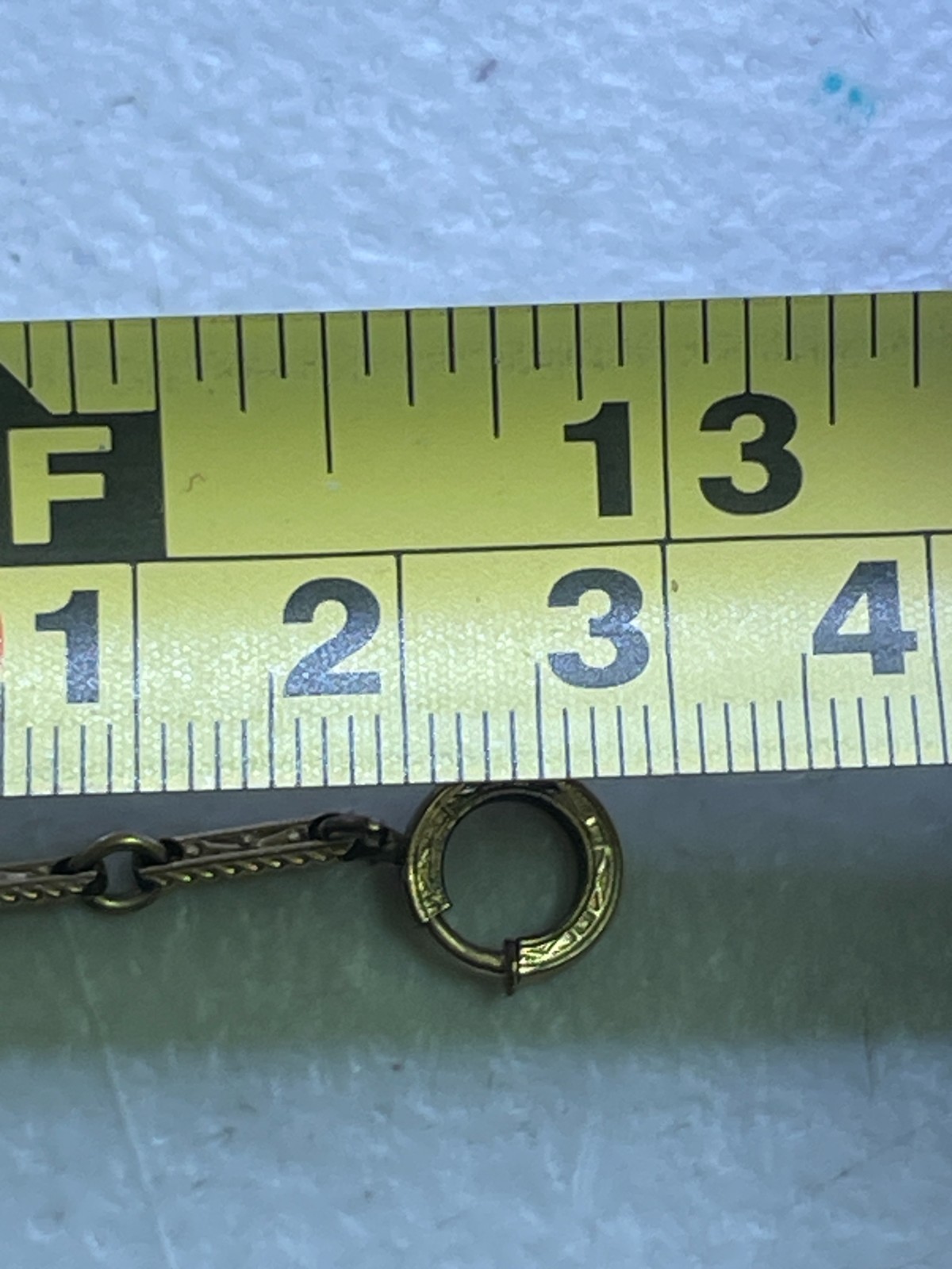 Vintage Signed 1/20 12K Gold Filled Bar Link Chain Necklace Size 12.5″