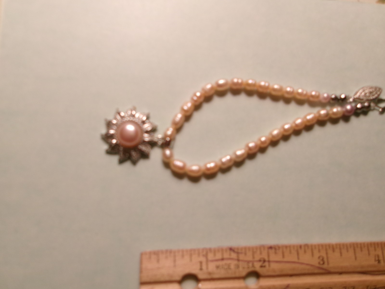 PEARL BRACELET WITH REAL PEARLS I MADE THIS ONE LARGE WRIST
