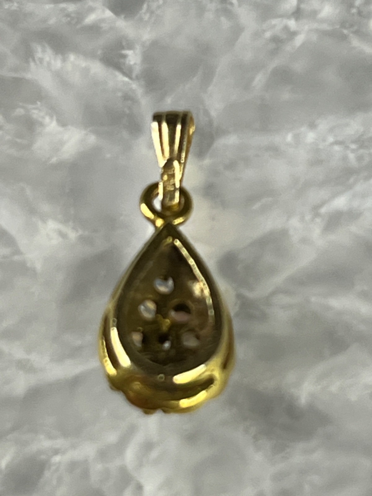 1960’s Vintage 14K Gold Natural Coober Pedy Opal Cluster Necklace Pendant 1.05g