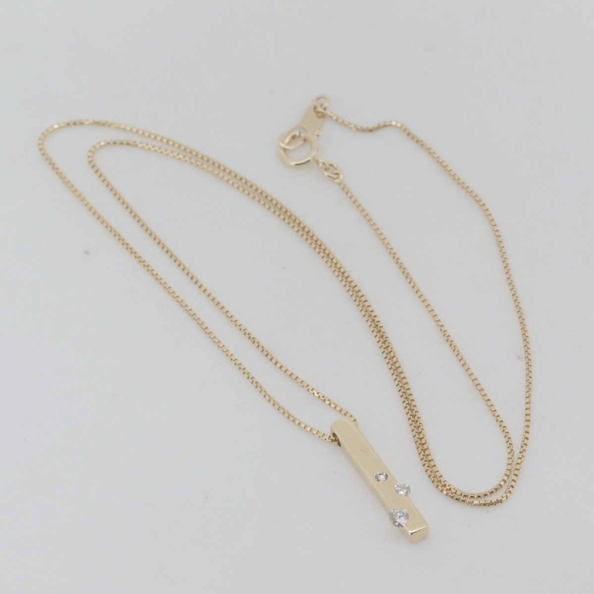 Star Jewelry Diamond Necklace 0.09ct 18K Yellow Gold